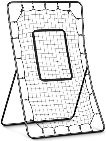 GoSports 5 x 3 ft Baseball & Softball Pitching and Fielding Rebounder - Pitch Back Net with Strike Zone