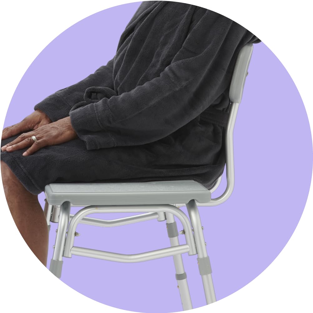 Medline Transfer Bench for Bathtubs and Showers, Adjustable Shower Bench and Bath Seat for Seniors and Adults, Slip-Resistant Feet, Heavy-Duty 400 lb. Weight Capacity, Tool-Free Assembly