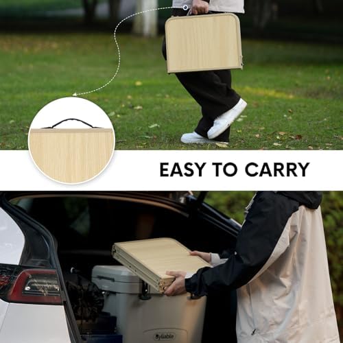 Small Folding Table 2FT Camping Table 3 Adjustable Height Lightweight Portable Aluminum Mini Foldable for Picnic Beach Indoor Outdoor, Yellow