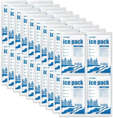 Dry Ice Packs for Shipping FDA Registered Non-Stick for Food TUV and SGS Tests Double-Sided Absorption Long Lasting Shipping Cold Packs for Coolers Lunch Bags Freezer