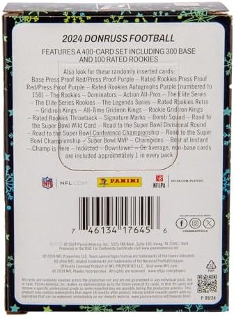 2024 Panini Donruss Football NFL Football Trading Cards Tin