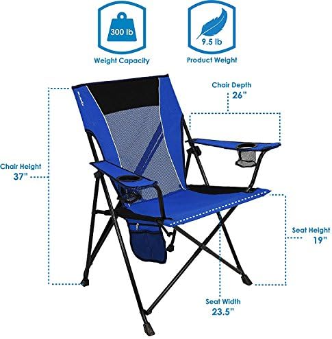 Kijaro Dual Lock Portable Camping Chairs - Versatile Outdoor Folding Sports & Lawn Chair - Locks Position Izamal Yellow