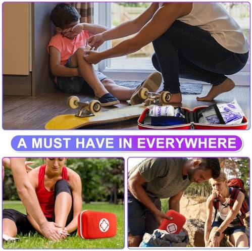 Car First Aid Kits 275Pcs Survival Gear Home Travel Size Small Emergency Kit Tactical Hiking EVA Camping Essentials Backpack Sports Office Boat Urgent Accident