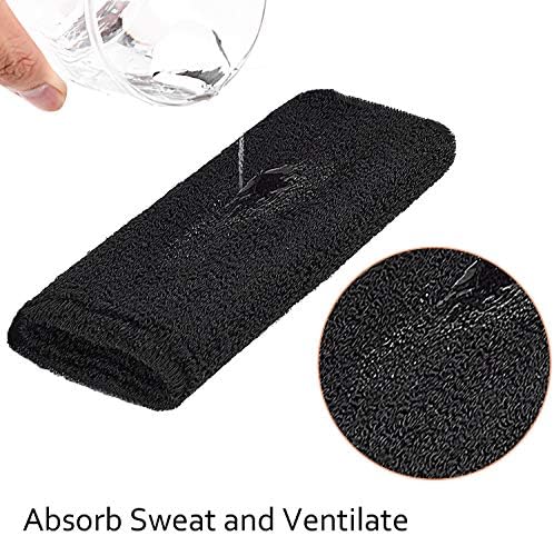 WILLBOND 6 Inch Wristbands Paris Sports Competitions Supplies Sport Long Wrist Bands Sweatband Elastic Athletic for Gym Tennis Outdoor Activity