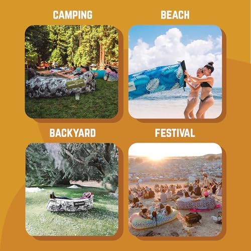 Chillbo Inflatable Couch – Cool Inflatable Chair. Upgrade Your Camping Accessories. Easy Setup is Perfect for Hiking Gear, Beach Chair and Music Festivals.