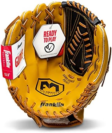 Franklin Sports Baseball + Softball Gloves - Field Master Adult + Youth Baseball + Softball Gloves - Right Hand + Left Hand Gloves - Infield + Outfield Mitts - Multiple Sizes + Colors