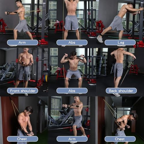 WHATAFIT Resistance Bands, Exercise Bands,Resistance Bands for Working Out, Work Out Bands with Handles for Men and Women Fitness, Strength Training Home Gym Equipment