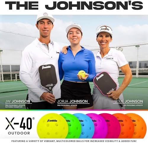 Franklin Sports X-40 Outdoor Pickleballs - Official Ball of USA Pickleball, APP Tour + Pickleball US Open - 3 Packs, 12 Packs, 36 Pickleball Buckets, 50, 100 + 400 Bulk Packs of Regulation Pickleballs