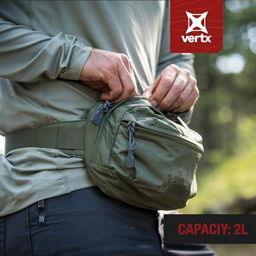 Vertx Long Walks MP 2L Tactical Waist Fanny Pack Concealed Carry Gear Bag for Travel, CCW, EDC, Work, Hiking, Outdoor