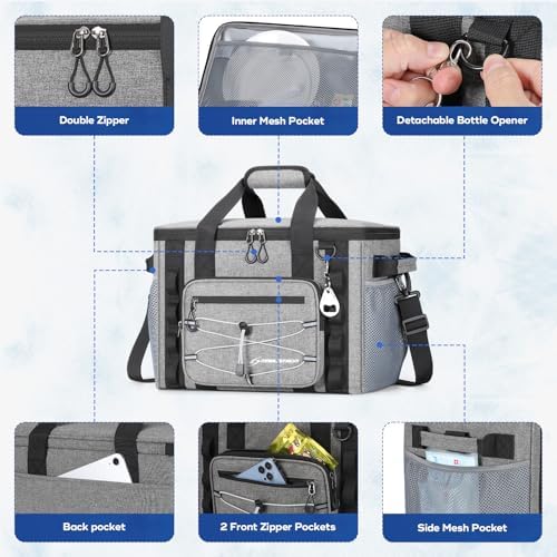 Maelstrom Soft Sided Cooler Bag, 30/40 Can Collapsible Insulated Ice Chest, Large Leakproof Camping & Travel Cooler for Kayaking & Beach