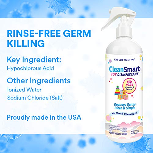 CleanSmart Toy Disinfectant, Hypochlorous Acid Spray, 16 oz (2 pack)