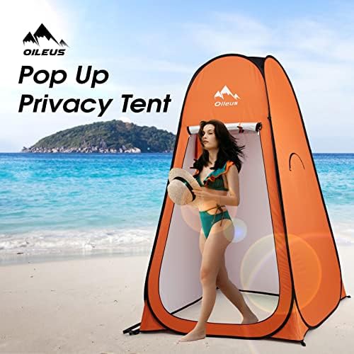 Oileus Pop Up Privacy Tent - Portable Shower Tent, Beach Changing Room, Camp Toilet, Instant Privacy Shelter - Camping, Beach, Hiking, Fishing