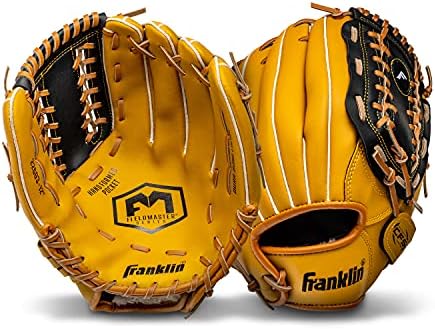 Franklin Sports Baseball + Softball Gloves - Field Master Adult + Youth Baseball + Softball Gloves - Right Hand + Left Hand Gloves - Infield + Outfield Mitts - Multiple Sizes + Colors