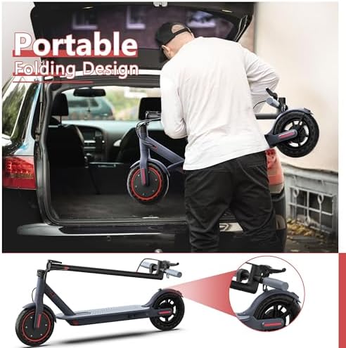 Electric Scooter for Adults, 8.5"/10" Tires, 19/22Mph, 350W/500W Motor, 21-28 Miles Range, Folding E-Scooter with Dual Suspension,APP(V1/SPRO/MAX/PRO)