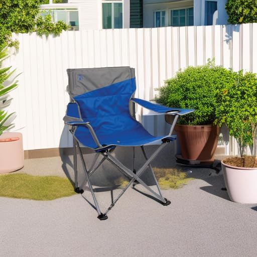 Coleman Big-N-Tall Quad Chair with Cup Holder & Side Pocket, Water-Resistant Oversized Camping Chair Supports up to 600lbs, Great for Tailgating, Camping & Outdoor Use, Carry Bag Included