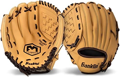 Franklin Sports Baseball + Softball Gloves - Field Master Adult + Youth Baseball + Softball Gloves - Right Hand + Left Hand Gloves - Infield + Outfield Mitts - Multiple Sizes + Colors