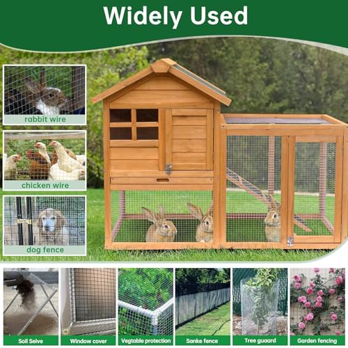 AMAGABELI GARDEN & HOME Hardware Cloth 1/4 Inch 48in x 100ft 23gauge Galvanized After Welding Fence Mesh Roll Plant Supports Poultry Netting Chicken Wire Snake Fence Gopher Racoons Gutter Guard JW004