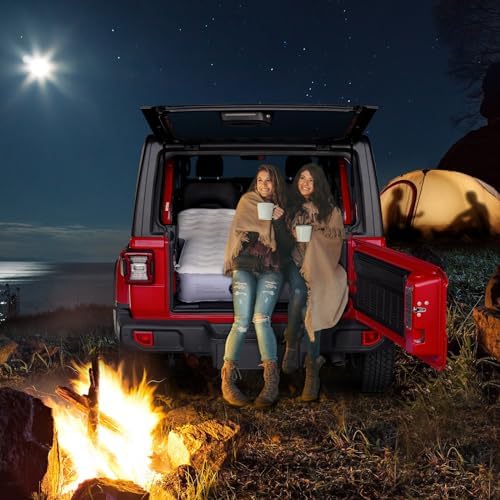 Jeep Wrangler Air Mattress Jeep Mattress with Wireless Air Pump Large SUV Air Mattress,Jeep Wrangler Bed 10inch SUV Camping Bed for JK JKU JL JLU Unlimited 4 Door