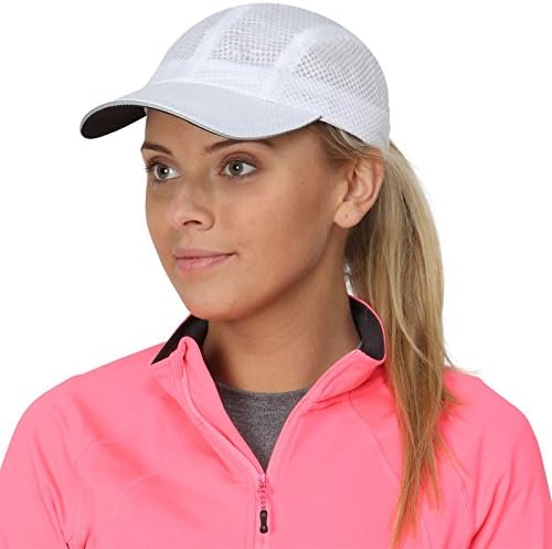 TrailHeads Women's Race Day Performance Running Cap, Lightweight & Quick Drying Mesh Sports Hat with Reflective Trim