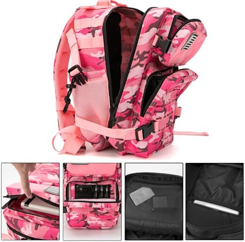 QT&QY 25L/35L/45L Military Tactical Backpack For Men Molle Daypack 3 Day Bug Out Bag Hiking Rucksack With Bottle Holder