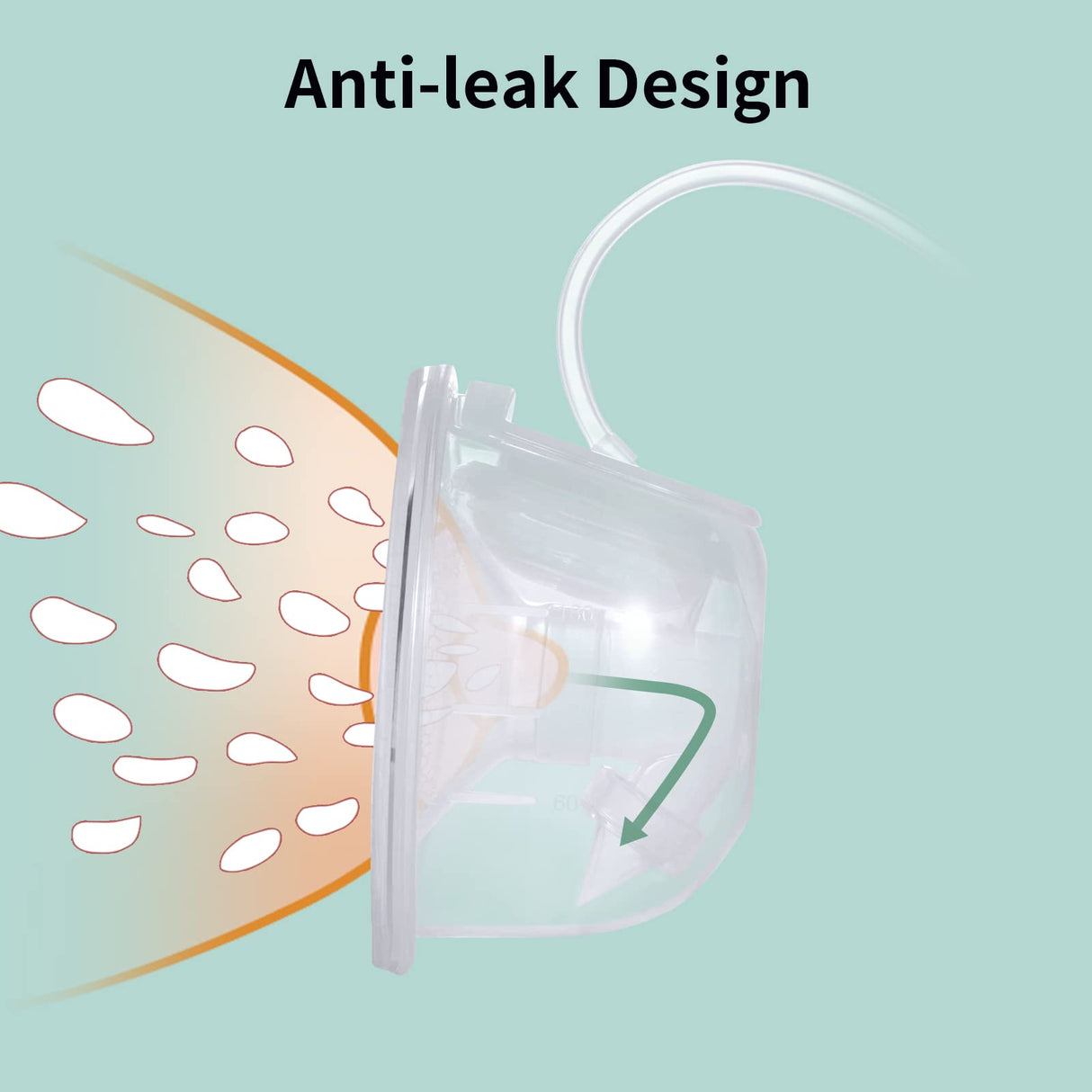 TOVVILD Breast Pump Milk Collection Cup - Compatible with Spectra S1/S2/S9, Not Original Accessories, Replace Breast Pump Kits, 24mm Flange Milk Collector Cup Tubing Parts