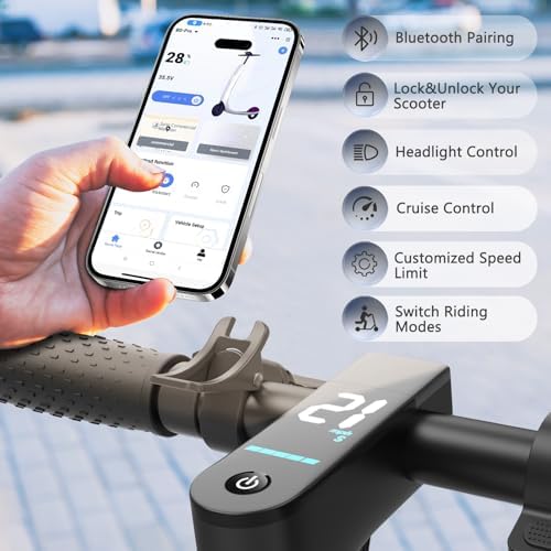 VOLPAM Electric Scooter, 350W/500W, 8.5"/10" Tires, 12/21/28 Miles Range, 16/19/22Mph, Folding E-Scooter with Dual Braking