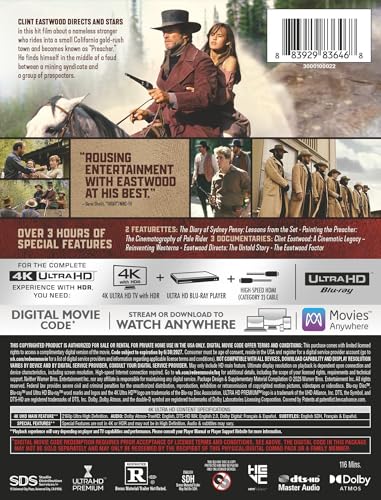 Pale Rider (4K Ultra HD + Digital/ Steelbook)