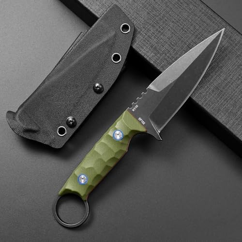 Eafengrow EF152 Fixed Blade Knife K110 Steel Blade G10 Handle Full Tang EDC Tool Knife for Outdoor Working Camping Hiking