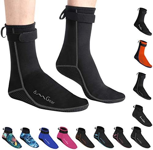 OMGear Water Socks Neoprene Socks Beach Booties 3mm 5mm Anti-Slip Wetsuit Footwear Fin Swim Sand Proof Socks