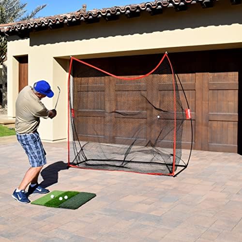 GoSports Golf Practice Hitting Net - Choose Between Huge 10 x7 ft or 7 x7 ft Nets -Personal Driving Range for Indoor or Outdoor Use - Designed by Golfers for Golfers