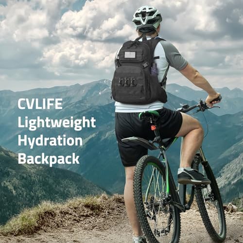 CVLIFE Tactical Hydration Pack 3L - Lightweight Water Bag With Bladder for Men Women, Heavy Duty Molle Backpack for Hiking, Cycling, Running, Hunting