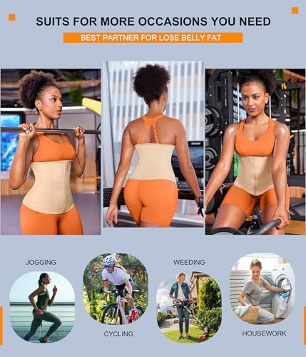TrainingGirl Waist Trainer for Women Lower Belly Waist Trimmer Corset Tummy Wrap Workout Sweat Belt Band Sports Sauna Suit