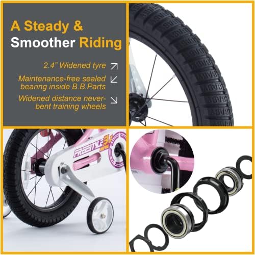 RoyalBaby Kids Bike EZ Freestyle Training Free Balance to Pedal Easy Learning Bicycle, 12-18 Inch for Toddlers to Big Kids