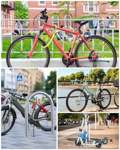 Sportneer Bike Lock: 5 Digit Combination High Security Anti Theft Bike Chain Lock - 3.2/3.6/4ft Heavy Duty Keyless Bicycle Lock for Bike, Motorcycle, Scooter, Door & Gate - 4/6mm Thick, Easy to Use