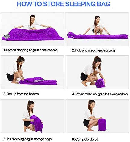 Sleeping Bag, Lightweight 3 Season Weather Sleep Bags for Kids Adults Girls Women, Microfiber Filled 5-20 Degree for Backpacking/Hiking/Camping/Mountaineering with Compression Sack