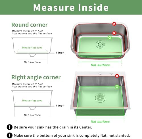 SunnyPoint 304 Stainless Steel Sink Protector Rack – Rust-Resistant Grid for Kitchen Sink Bottom, Scratch Prevention, Drainage Support, (Large) (17.5"x12.4")