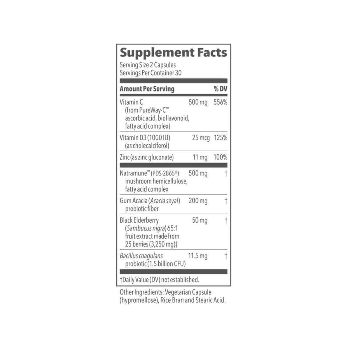 LifeSeasons Clinical Immunity - Daily Boost - Immune System Booster - Pre + Probiotics - Increases Antibodies & Immune Cells - Elderberry, Zinc, Natramune & Vitamin C + D3-60 Capsules