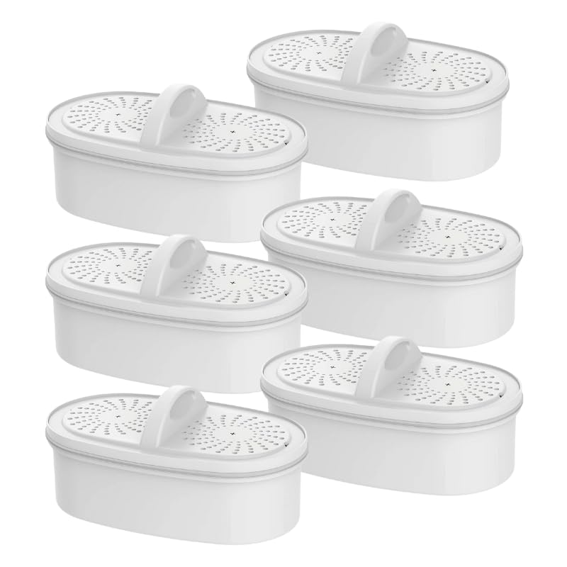 Replacement for All Waterdrop® Pitcher Filtration System, Fits Waterdrop WD-PF-01A Plus, Reduces PFOA/PFOS, Chlorine, Last Up to 3 Months or 200 Gallons (Pack of 6), AQUA CREST