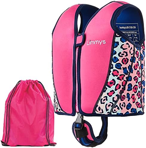 Limmys Premium Kids Swim Vest - Toddler Swim Jacket and Buoyancy Swimming Aid - Modern Design Swimming Vest for Boys, Girls and Babies - Drawstring Bag Included