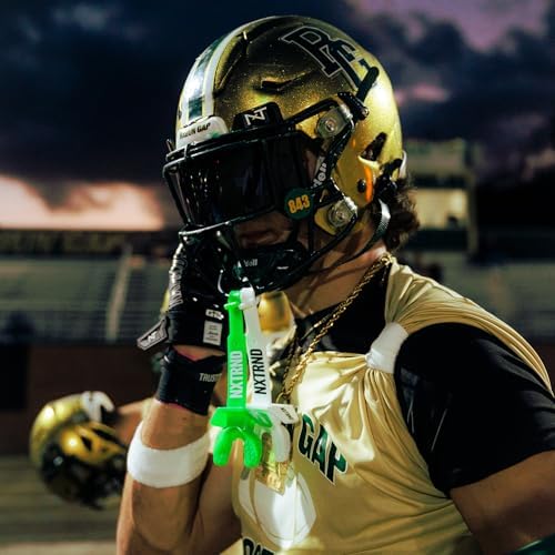 Nxtrnd Two Football Mouth Guard, Football Mouthpiece with Strap, Fits Adult & Youth (Green)