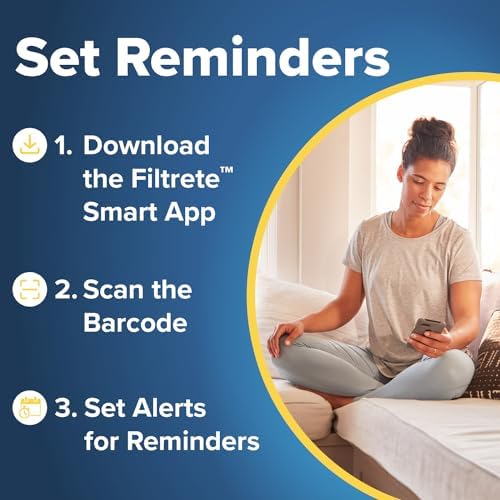Filtrete 14x30x1 AC Furnace Air Filter, MERV 12, MPR 1500, CERTIFIED asthma & allergy friendly, 3 Month Pleated 1-Inch Electrostatic Air Cleaning Filter, 6-Pack (Actual Size 13.81x29.81x0.78 in)
