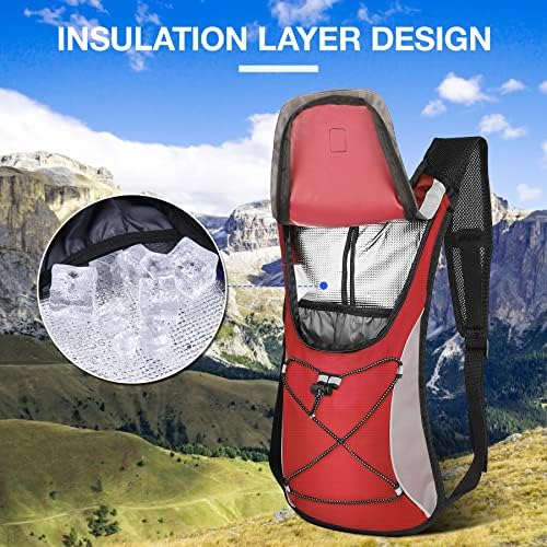 KUYOU Hydration Backpack Hydration Pack with 2L Water Bladder, Lightweight Insulation Water Backpack for Cycling,Hiking, Running,Climbing