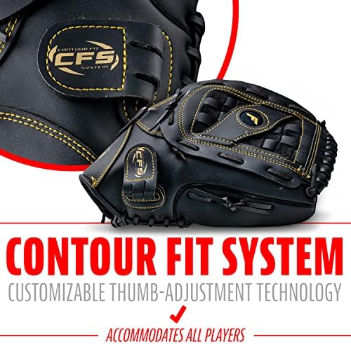 Franklin Sports Baseball + Softball Gloves - Field Master Adult + Youth Baseball + Softball Gloves - Right Hand + Left Hand Gloves - Infield + Outfield Mitts - Multiple Sizes + Colors