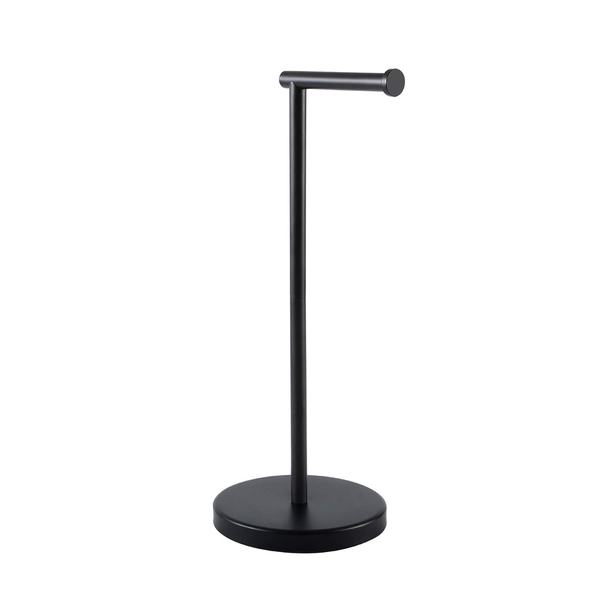 KES Bathroom Toilet Paper Holder Stand Modern Tissue Roll Holder SUS304 Stainless Steel Rustproof Freestanding 20.2" H, Matte Black BPH283S1-BK