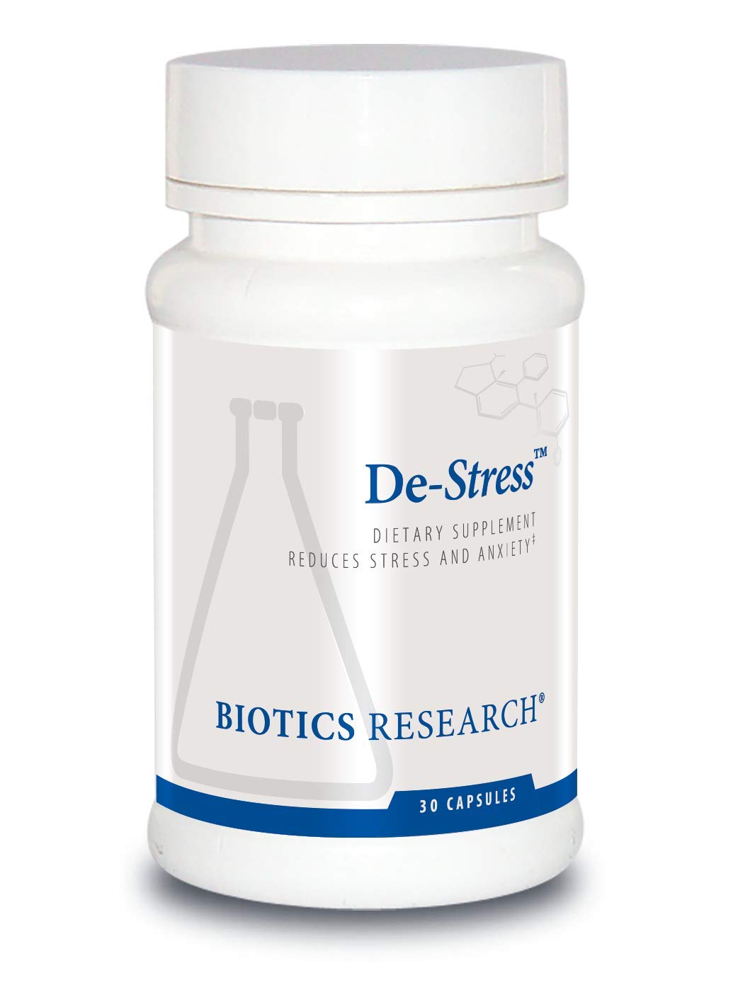 Biotics Research De-Stress Patented Nutrient Designed to Support Calmness, Healthy Sleep Habits, All-Natural Supports Mental Wellness & Calm. 30 Capsules