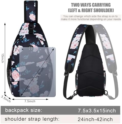 Crossbody Bags for Women Men Trendy Sling Bag Bakpack Casual Chest Bag with Convertible Shoulder Strap