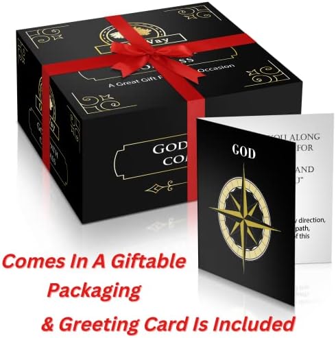 God's Path Compass – Communion & Confirmation Gift for Teenage Boys | Baptism Religious Gifts for Men, Christian, Catholic, Graduation | Sentimental & Inspirational Present – Greeting Card Included