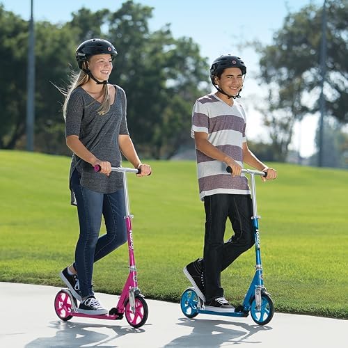 Razor A5 Lux Kick Scooter for Kids Ages 8+ - 8" Urethane Wheels, Anodized Finish Featuring Bold Colors and Graphics, for Riders up to 220 lbs