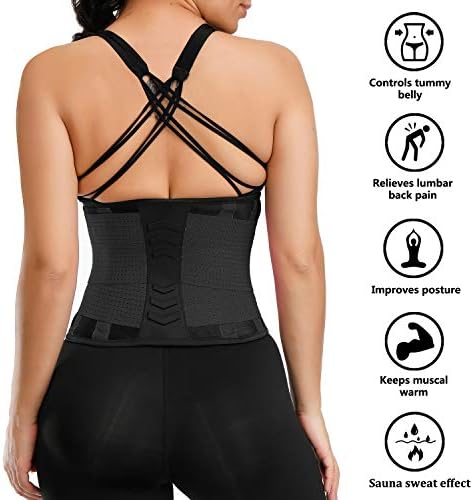 VENUZOR Waist Trainer Belt for Women - Waist Cincher Trimmer - Slimming Body Shaper Belt - Sport Girdle Belt (UP Graded)