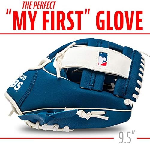 Franklin Sports MLB Youth Teeball Glove and Ball Set - Kids Baseball and Teeball Glove and Ball - Perfect First Kids Glove - 9.5"